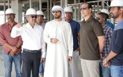 H.H. Sheikh Rashid bin Humaid Al Nuaimi visiting City American School site
